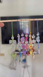 (Dragonfly and flowers) สายห้อยโทรศัพท์ สายห้อยสันแฟ้ม พร้อมส่งในไทย พวงกุญแจน่ารักๆ ของขวัญปัจฉิม ของชำร่วย