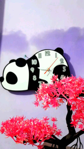Jam Dinding Aesthetic Karakter Panda Kebluk