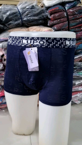 BOXER CD CELANA DALAM IMPORT COWOK PRIA LAKI-LAKI LUPO BAHAN EMBOSE KATUN MELAR ELASTIS ADEM LEMBUT MURAH PREMIUM