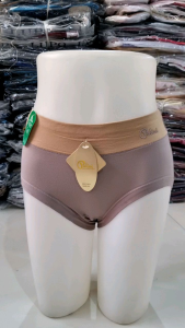 Celana Dalam Import Polini: Karet Ban Pinggang Lebar Katun Spandex Melar Elastis Adem Lembut Cewek Wanita Murah Premium