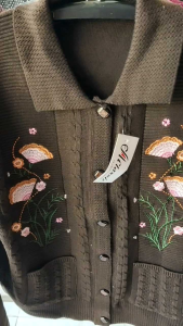 เสื้อกันหนาวไหมพรมหญิงสูงวัย เสื้อกันหนาวหญิงแก่ เสื้อดันหนาวคุณยาย