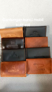 Gantungan kunci mobil kulit asli original lipat 3 dan lipat 2 dompet stnk kulit