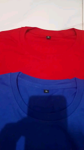 kaos polos lengan pendek dewasa pria& wanita bahan katun combed 24s