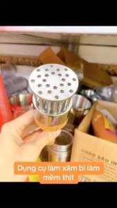 Dụng cụ làm mềm thịt cán gỗ Vạn lợi xâm thịt xăm bì
