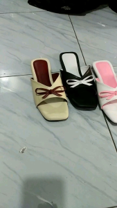 sandal wanita terbaru model teplek selop pita cantik 37-41
