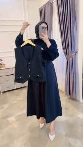SIGNADILA | Mauriz Oneset Kerja Wanita / Setelan Formal 3in1 Rok Inner dan Vest LD 106 cm