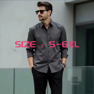 Ready Stock in 🇲🇾 (S-8XL) 👔 Men’s Long sleeve shirts slim fit causal formal premium quality workwear office outfit Regular fit trending promotion comfortable viral Shirt PLUS SIZE Over size Cotton