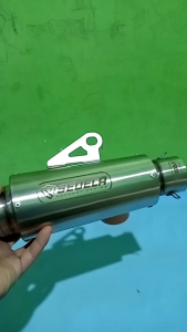 KNALPOT  ORIGINAL  AL RACING tiype dbsb 03 ovalldengan bahan pilihan bulat 35 in panjang cm inlet 50mm