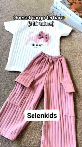 SETELAN BAJU ANAK PEREMPUAN BAHAN KNIT UNTUK USIA 1-10 TAHUN