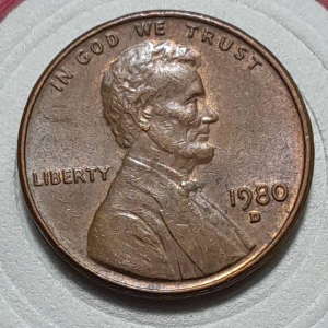 Koin Asing Jadul Koleksi kuno 1 cent Tahun 1980