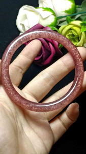 (certificate) Strawberry Starlight Quartz Bangle 59mm (证书)草莓晶星光超闪片草莓晶手镯59MM