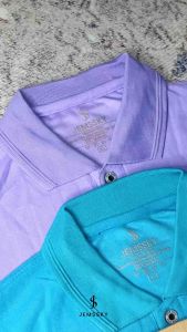 Jemssky - Kaos Polo Shirt Polo Kerah Polos Lengan Panjang Polo Pria Wanita Dewasa Putih