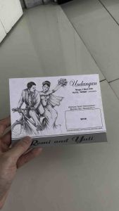 Blangko Undangan Kosong Pernikahan Erba Kartu BLANKO Simple 88149 (5 Lembar atau 100 Lembar)