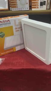 Đèn Ốp trần nhựa vuông vỏ trắng DOB 6w12w24w Asia
