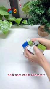 Khối Minecraft Nam Châm Đồ Chơi Mô Hình Lắp Ráp Khối Xây Dựng Từ Tính