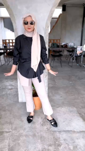 MS Sepatu Sandal Wanita Slip on Mules Wanita Sol karet