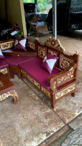 kursi tamu sudut ukir karawang jati Jepara kursi tamu murah