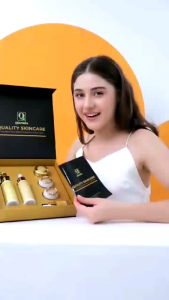 QiuSkin paket 6 Rangkaian Skincare Penghilang flek hitam dan pemutih kulit wajah dan extra glowing
