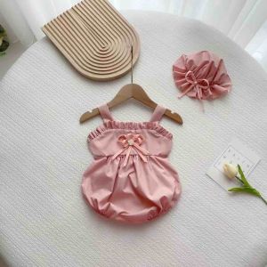 (3-12kg) Body Dây Nơ Hồng Đỗ NHÍM XÙ KIDS Cho Bé Gái Chất Thô Lụa Mềm B091