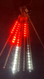 LAMPU 17 AGUSTUS MERAH PUTIH LAMPU METEOR RGB 50 CM 8 10 BATANG CAHAYA TURUN NAIK