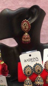 🎉Erring from india ตุ้มหูนำเข้าจากอินเดีย งานหรูหรามหารานี มีสีให้เลือกพร้อมส่งค่ะ