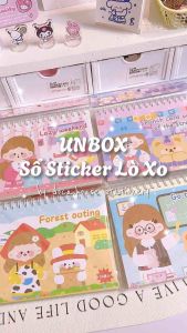 Sổ Sticker Lò Xo 30 Trang Chất Liệu Giấy Hình Dán Dễ Thương Cho Học Sinh