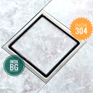 Nắp Ga Thoát Sàn Inox 304 Kín Mặt Cắt Gạch 12x12cm Chống Hôi Chống Côn Trùng