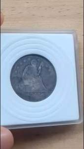 Đồng xu bạc cổ 1/4 Dollar Seated Của Mỹ 1853 sưu tầm