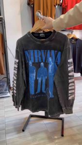 เสื้อฟอกแขนยาวสไตล์วินเทจ ใส่เท่ๆ ได้ทุกวัน ผ้าดี ใส่สบาย งานพิมพ์ชัด สีไม่ซีดง่าย