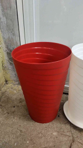 Spiral Pots For Plants Slim tall D8.5 x H13 inches Paso Durable Classy Pot Flower Garden Indoor Or OutdoorGardening Pots