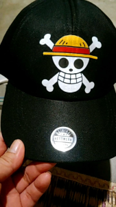Topi Baseball Anime One Piece Sablon DTF Anak Free Bordir Nama
