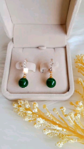 Anting Giok Gold Lapis Emas Awet Anti Luntur