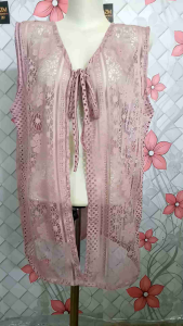 Vest Rompi Brukat Premium/Rompi Brukat Tali Depan Malika