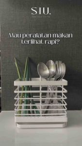 Nami Utensil Holder - Tempat Sumpit Sendok Garpu Stainless Minimalis