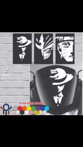 nmax visor superman batman joker black panther 13" long sticker