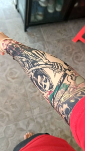 Arm Sleeve Manset Tangan Panjang Pelindung Lengan Motif Tattoo Tebal Sepasang Premium avo seri 03