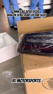 BMW G30 5 series 2018 - 2022 dragon scales rear led tail lamp light taillamp taillight DRL cover bodykit body kit