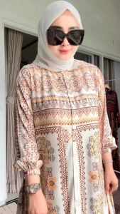 NEW DRESS SHERLY RAYON PREMIUM BEST SELLER DRESS WANITA MUSLIMAH MOTIF TERBARU