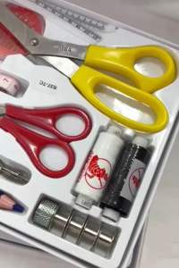 Sewing Kit Set / Tailoring Compact/Sewing Accessories/Scissor/Tailor Chalk/Jarum Peniti/Tali Tape/Measuring Tape