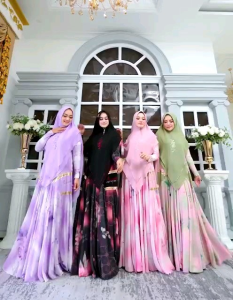 (8x) ALYA LAURA  Baju Gamis Syari Muslimah Laura series By Alya Syari. Nazra Sha