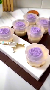 36 pcs cetakan putu ayu motif mawar/ puding ager jelly motif mawar