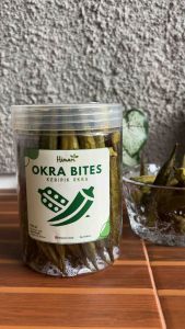 Himari Keripik Sayur Okra Hijau Kering Cemilan Sehat Halal Kemasan Jar 750ml - 1300ml