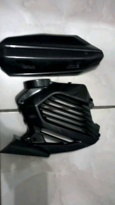 tameng knalpot dan cover radiator xeon karbon