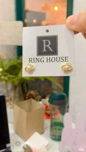 Bông Tai Khuyên Tai Nữ Hoa Đính Ngọc Đẹp Sang Ring House