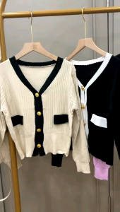 ●ECLAIRE● 043 Cardigan Kardigan Outer Knit Rajut Longsleeves Lengan Panjang Kasual Korea Basic Polos Classy Vola Import