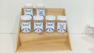 Toples Bumbu Dapur 200ml Bulat Doraemon Label Sticker Vinyl