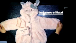 Jaket anak perempuan free tas PITA BUNNY mantel hoodie bayi bulu lembut import berkualitas