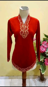 kebaya beludru muslim bordir Kartini