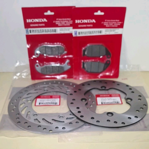 Paket piringan cakram depan belakang mega pro new+kampas rem depan belakang CB 150 old CBR 150 old