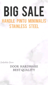 Handle Pintu Kupu Tarung/Gagang Pintu Rumah Type Kotak Sabit Hitam Metalic 33cm